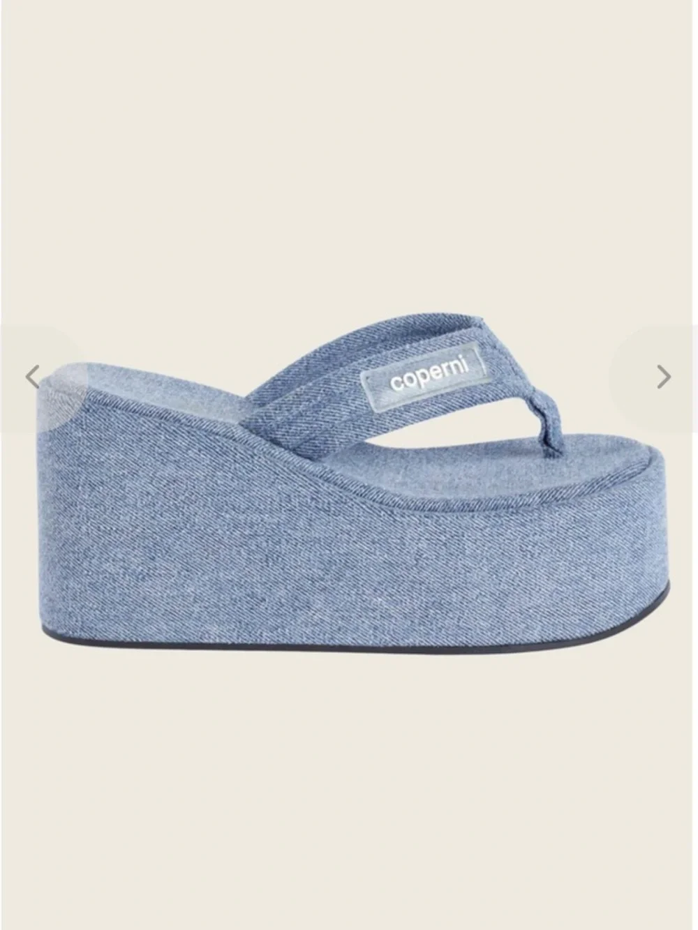 COPERNI Blue Denim Wedge Sandals - Picture 2 of 8
